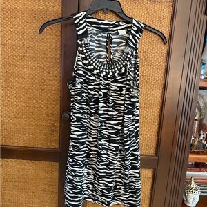 Cocomo Black and White Zebra Print Top